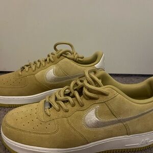 Nike Suede Sneakers in Tan and White